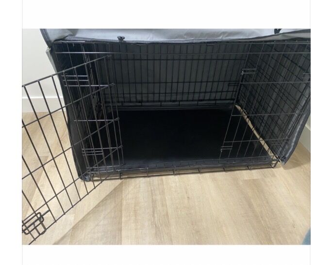 Large Foldable Dog Crate With Cover