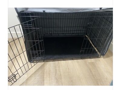 Large Foldable Dog Crate With Cover