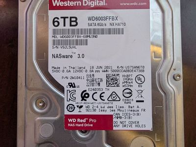 Western Digital 6TB WD Red Pro NAS Hard Drive WD6003FFBX SATA 6Gb/s NX HA710