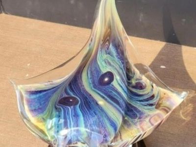Murano Glass Andrea Tagliapietra Large 14.5” T X 6" Tall 10lbs Manta Ray Signed