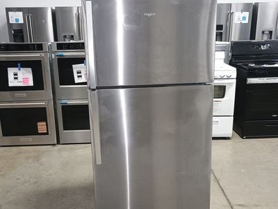 NEW WHIRLPOOL 18.2 C FT STAINLESS TOP FREEZER