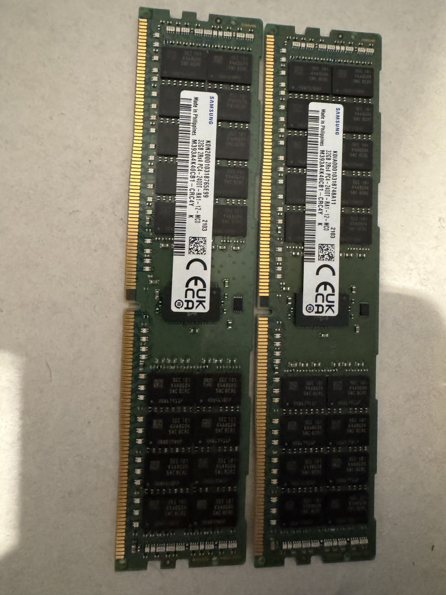 64Gb server Ram 2x32GB PC4-2400 Registered ECC RAM Memory Sticks M393A4K40CB1