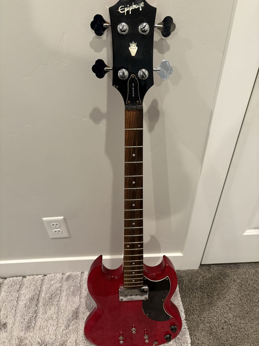 2001 Epiphone SG Electric Bass Guitar Cherry Red