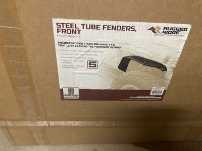 Brand new Rugged Ridge Steel Tube Front Fenders for a Jeep Wrangler JL, Jeep Gladiator, JT, Rugged Ridge, Tube