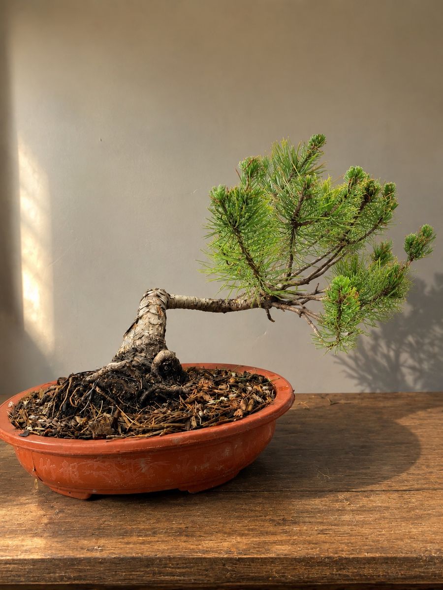 Ponderosa Pine Bonsai - 25+ Yrs Old, Exposed Roots, Healthy Growth, Recently Repotted