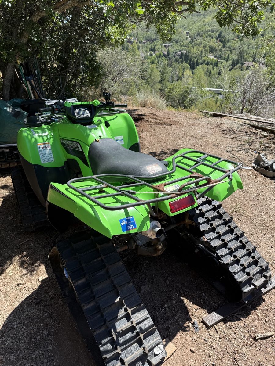 2009 Kawasaki Tracked ATV with Articulating Plow - Low Milage