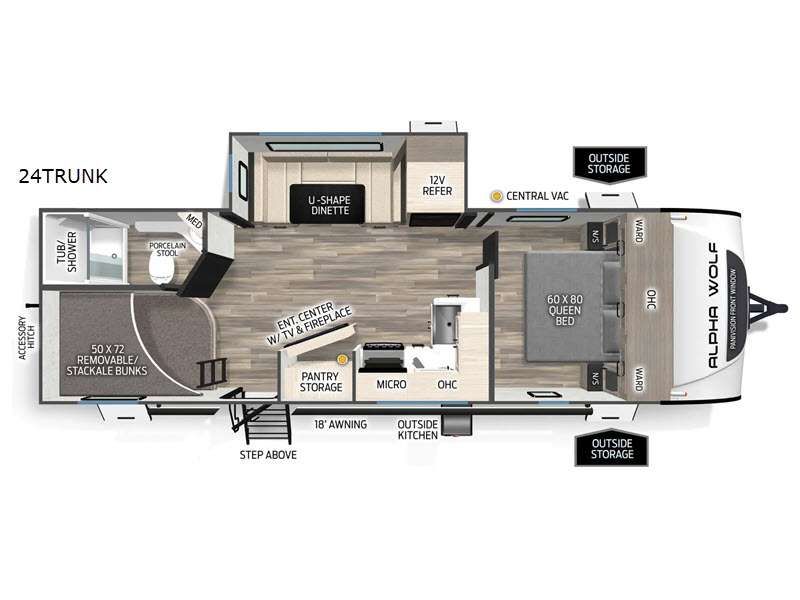 2026 Forest River RV Cherokee Alpha Wolf 24TRUNK