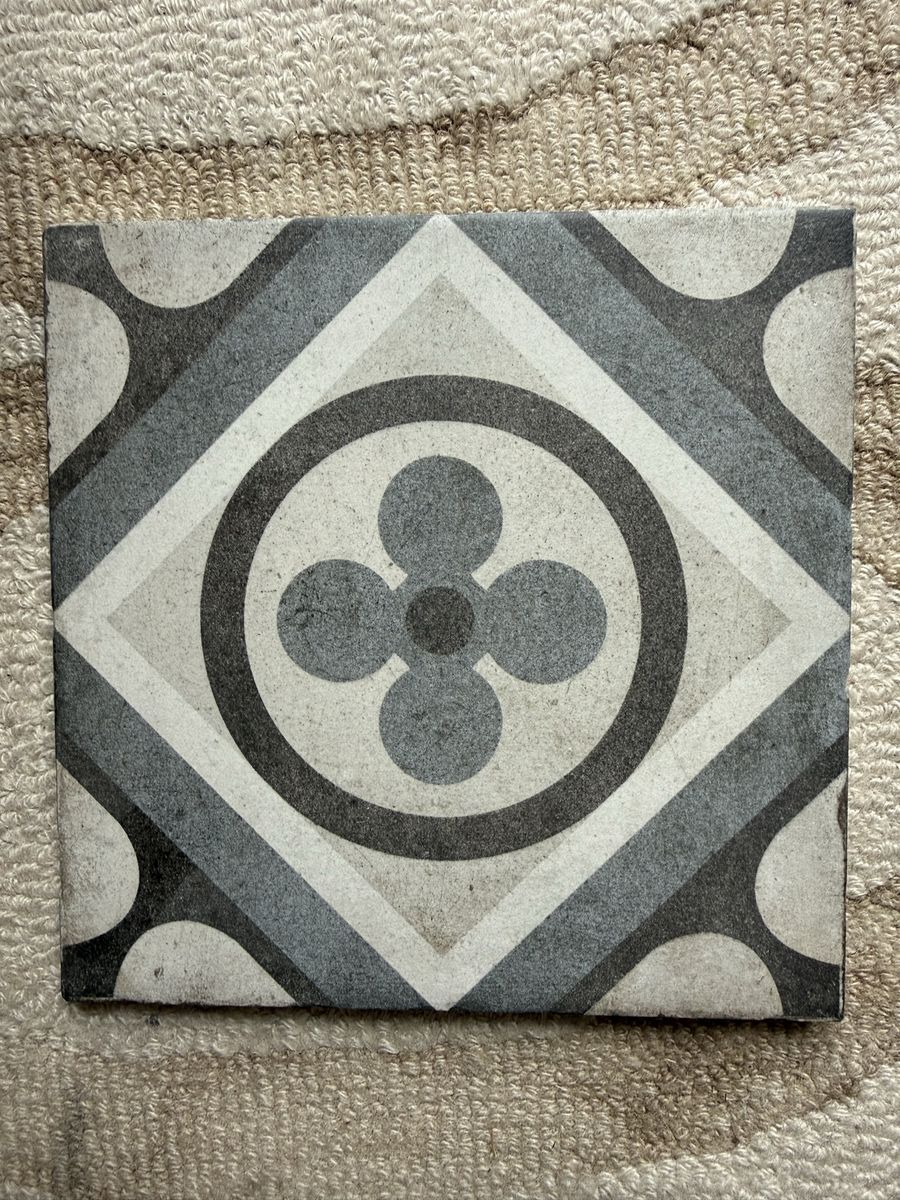 DalTile 8x8 Gray Geometric Italian Porcelain Tile - New/Leftover Home Improvement Flooring