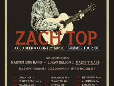 2 Zach Top Tickets + Parking Pass