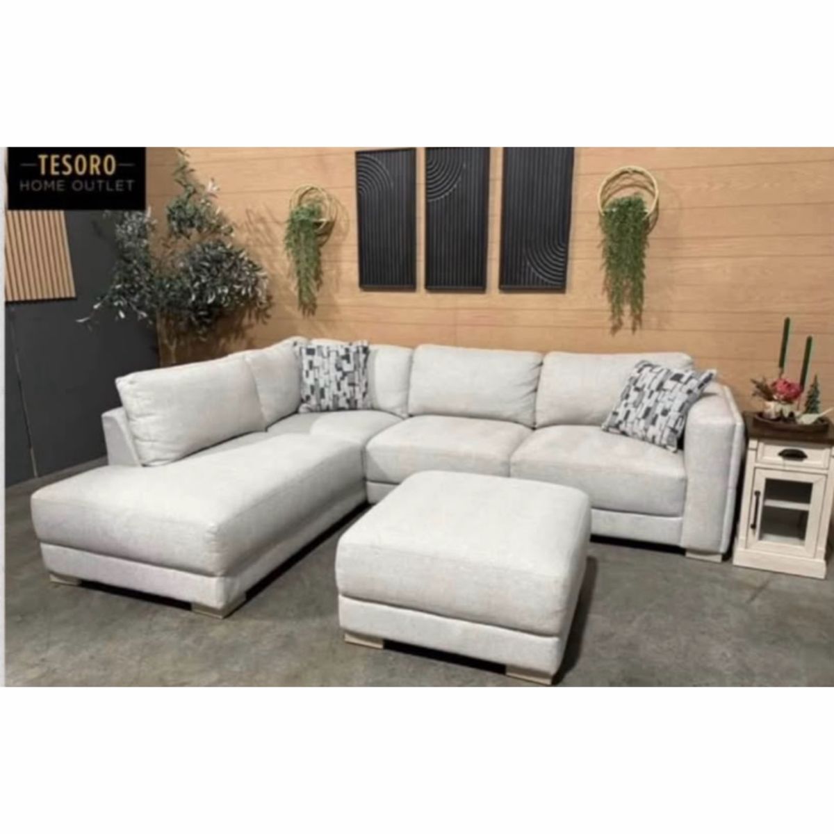 DREYDEN SECTIONAL AND OTTOMAN WE OFFER DELIVERY