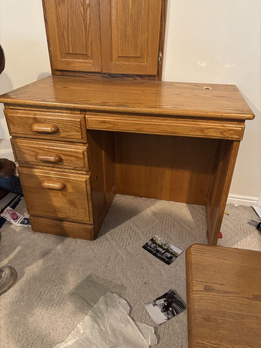 Solid oak desk