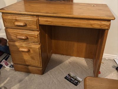 Solid oak desk