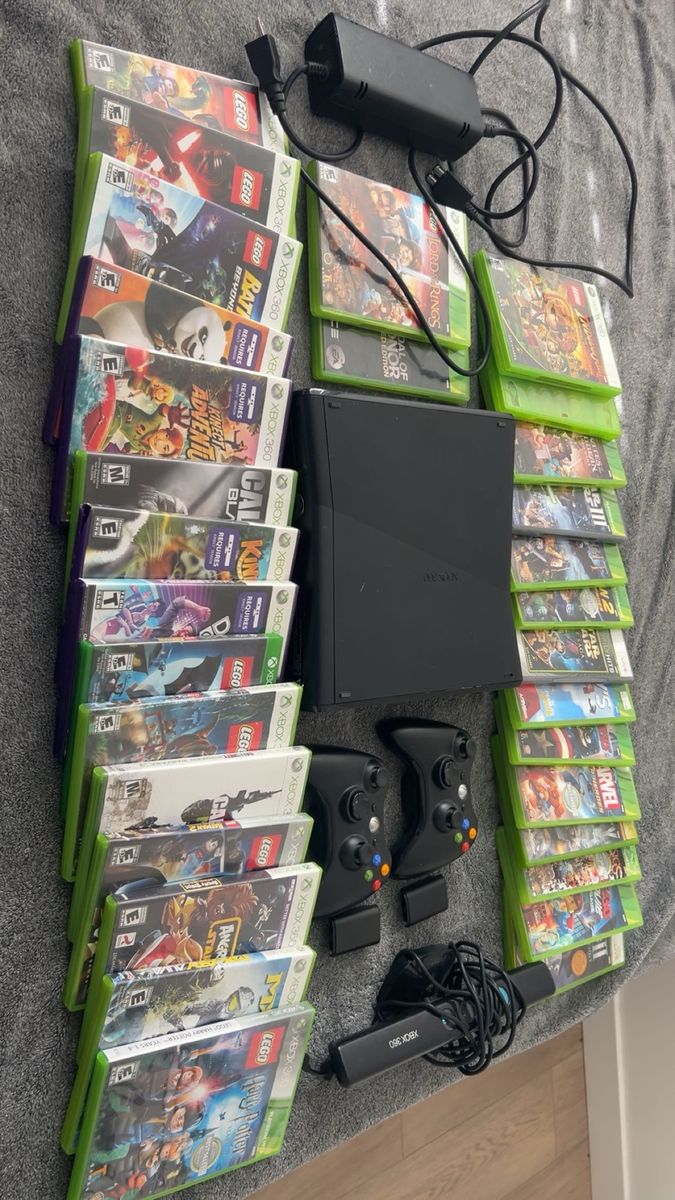 Xbox 360 Console Bundle w/ 2 Controllers & 30+ Games (LEGO, Marvel, Call of Duty)