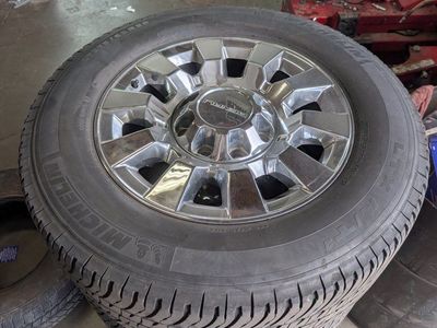 2017 GMC Denali 20" 10 Spoke Rims, 8 X 180 bolt pattern with Michelin Tires COMES WITH 4 TPMS SENSORS
