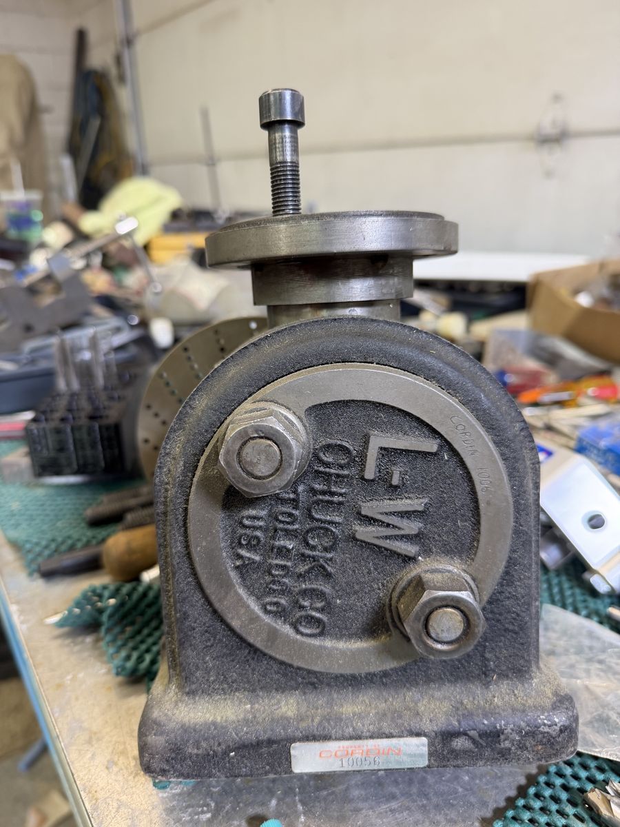 Vintage L-W Chuck Co. Toledo Ohio Dividing Head Milling Indexing Fixture