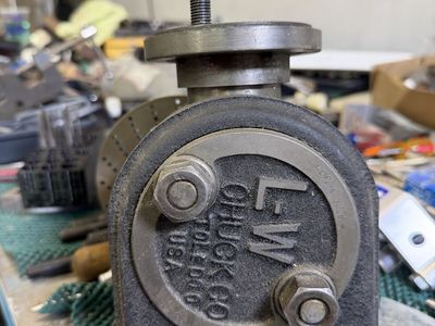 Vintage L-W Chuck Co. Toledo Ohio Dividing Head Milling Indexing Fixture