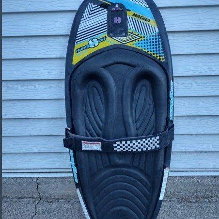 Hydroslide Revolution Kneeboard - Black/Yellow with Adjustable Strap