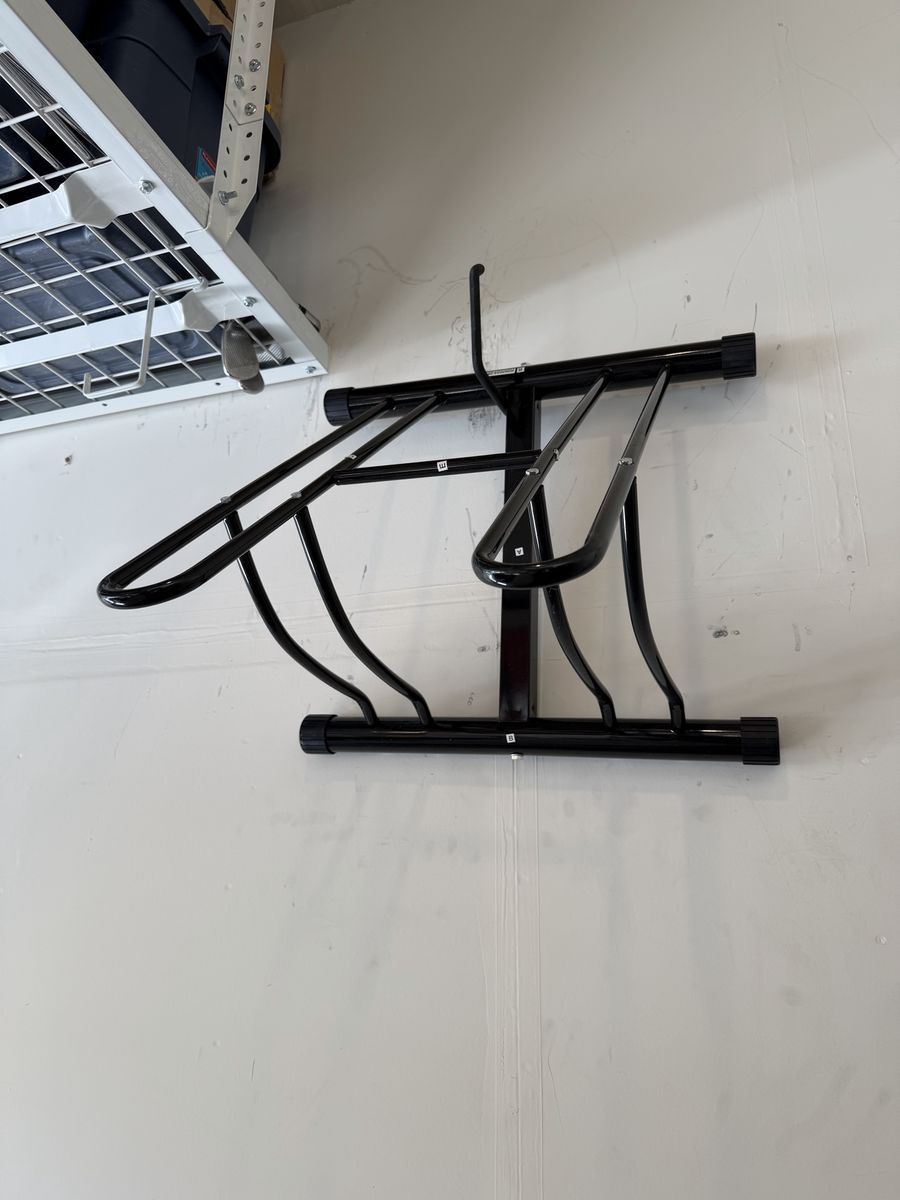 Bike Rack – Dual Bicycle Stand for Mountain, Road, or Kid’s Bikes – Indoor or Outdoor Steel Bicycle Storage