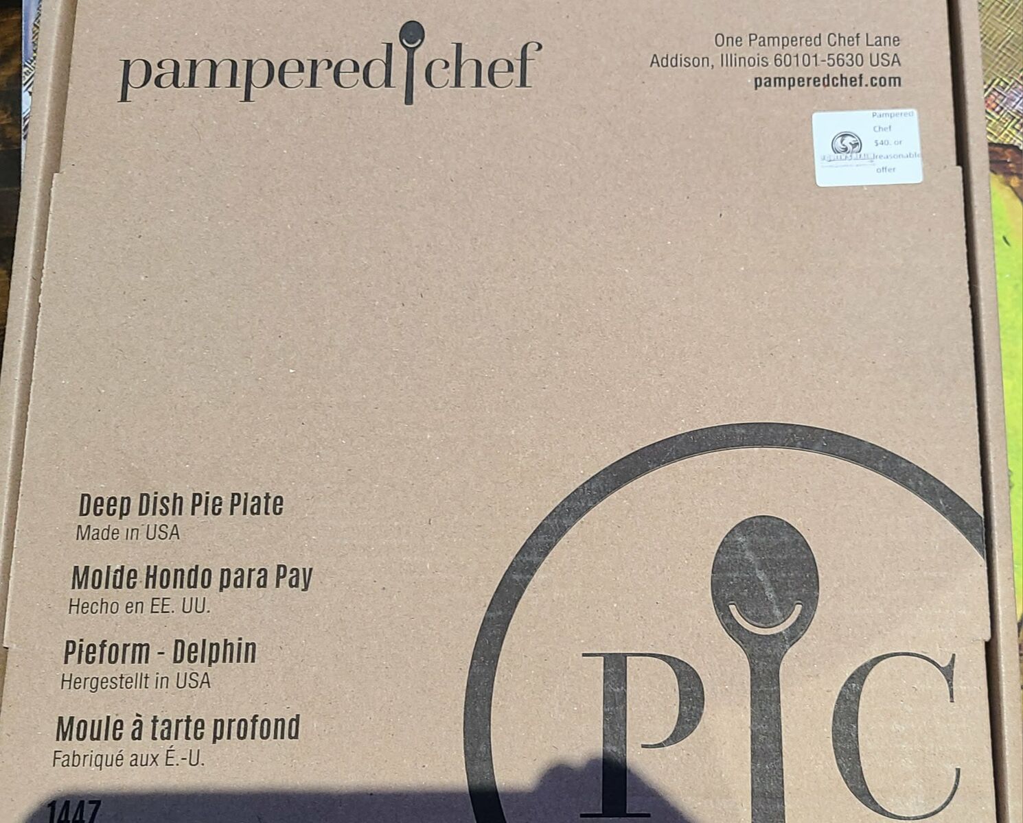 Deep dish pie plate pamper