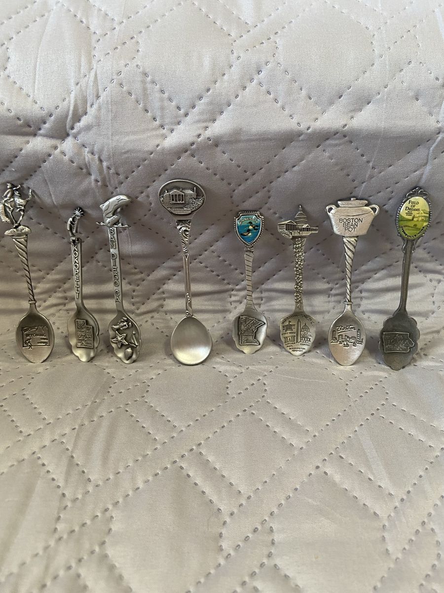 COLLECTABLE Pewter Spoons (Lot of 8) Nice