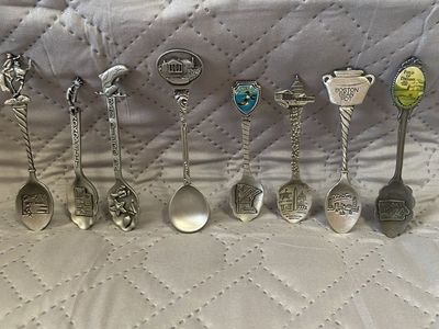 COLLECTABLE Pewter Spoons (Lot of 8) Nice