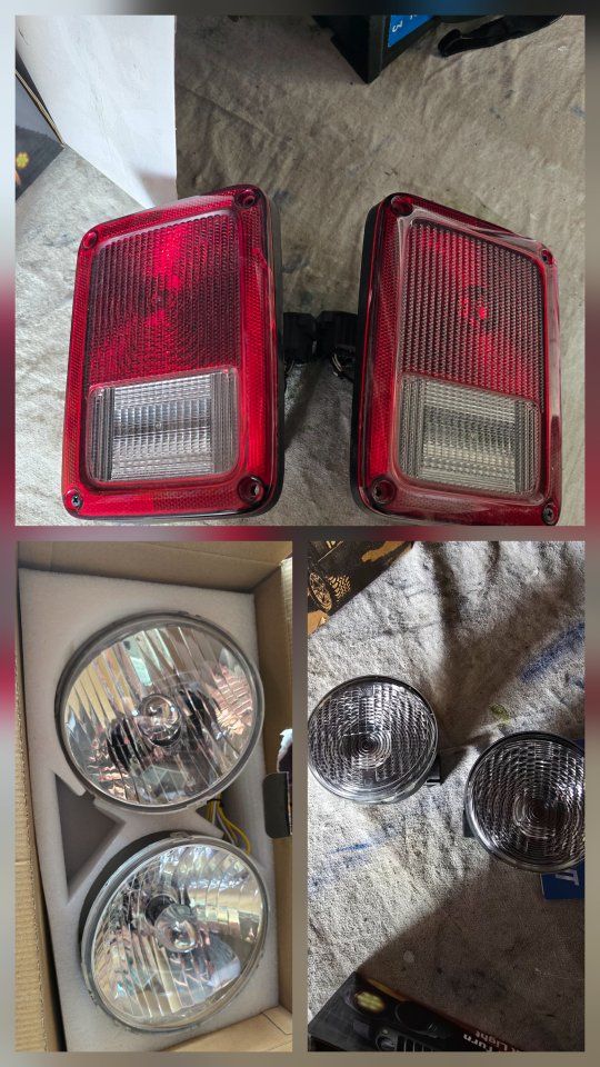 Jeep Wrangler JK 2007-2018  Taillights & Turn Signal Lights - Pair and headlights 50$ cash for all will sell separately .