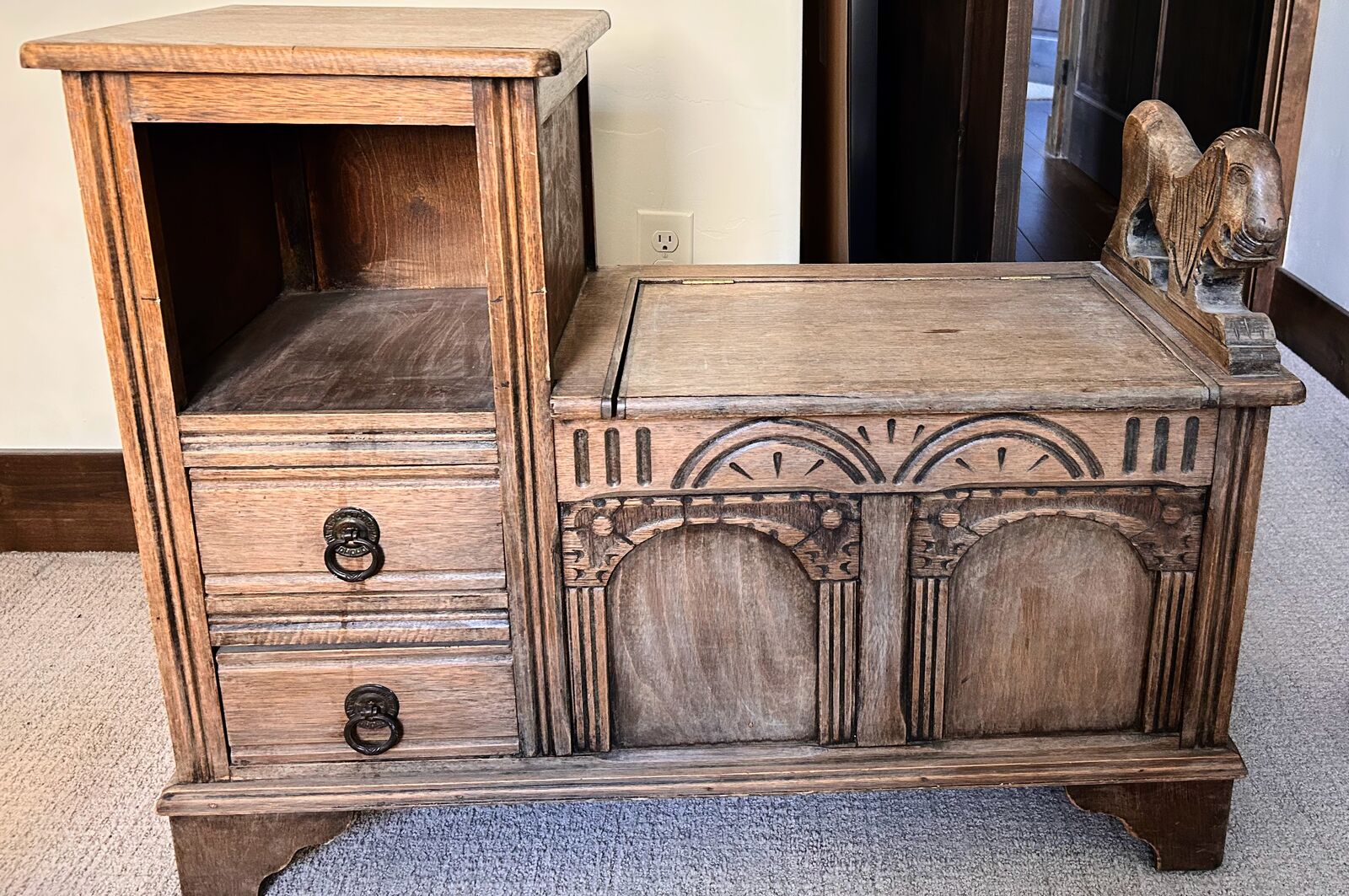 Vintage storage bench