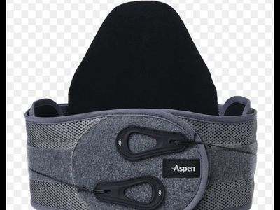 Aspen Medical Products FLX 637 LSO Back Brace - Gray/Black, Adjustable Support