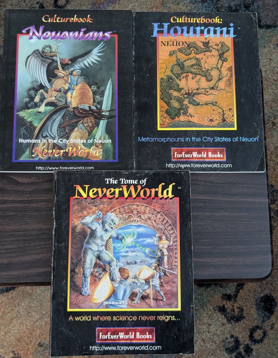 The Tome of NeverWorld & Culturebooks Lot - ForEverWorld Books RPG - Alt D&D