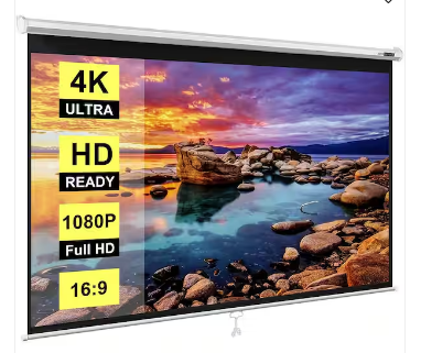 VivoHome 100 in. Manual Pull Down Projector Screen