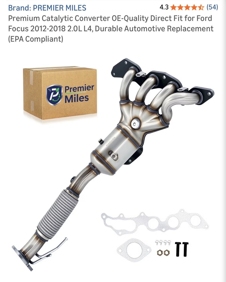 Catalytic Converter for Ford Focus 2012-2018 2.0L L4 - EPA Compliant Direct Fit