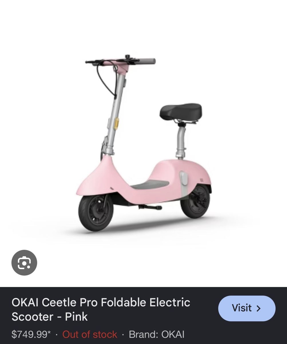 OKAI Ceetle Pro Foldable Electric Scooter - Pink