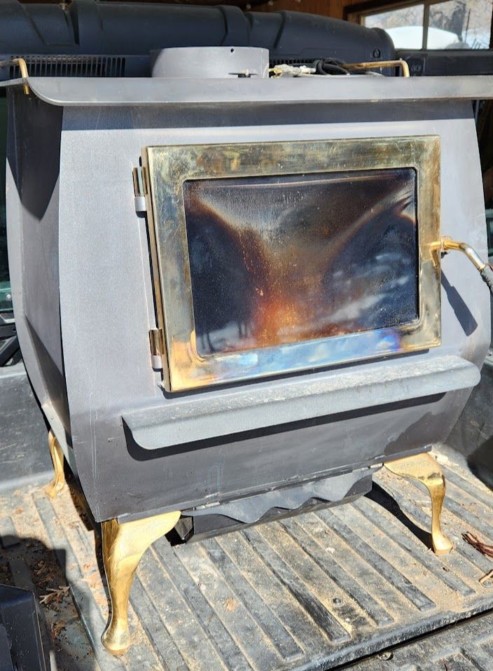 Blaza King wood stove "KING size" with gold trim and delivery