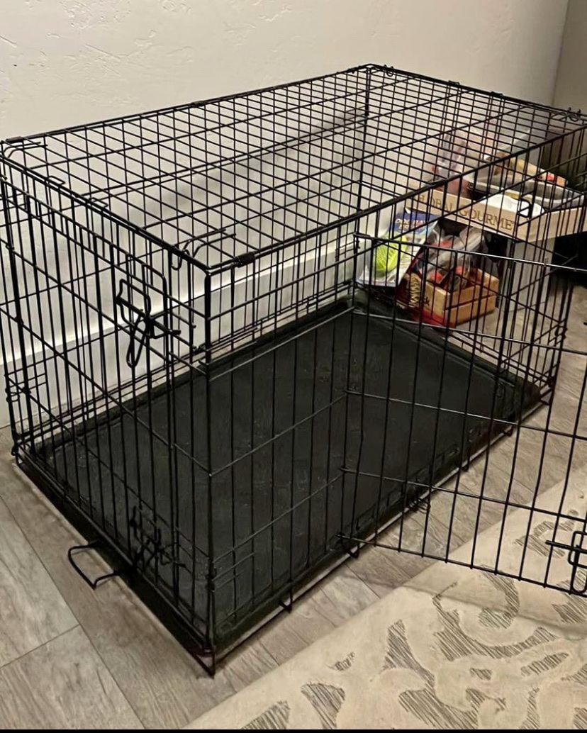 Large dog crate kennel folding wire