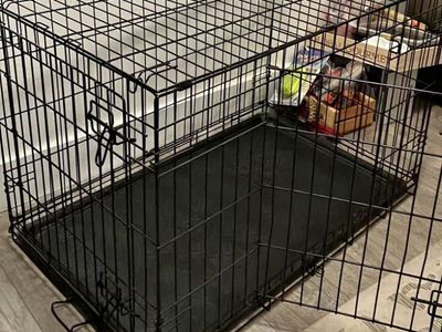 Large dog crate kennel folding wire