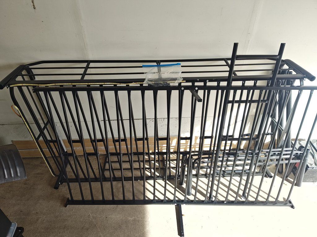 metal bunk bed.  complete with screws