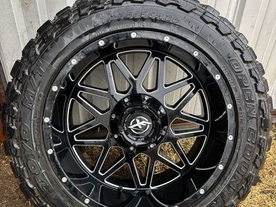 Open Country Toyo M/T LT275/55R20 20" Black XF Off-Road Wheel & Tire Set