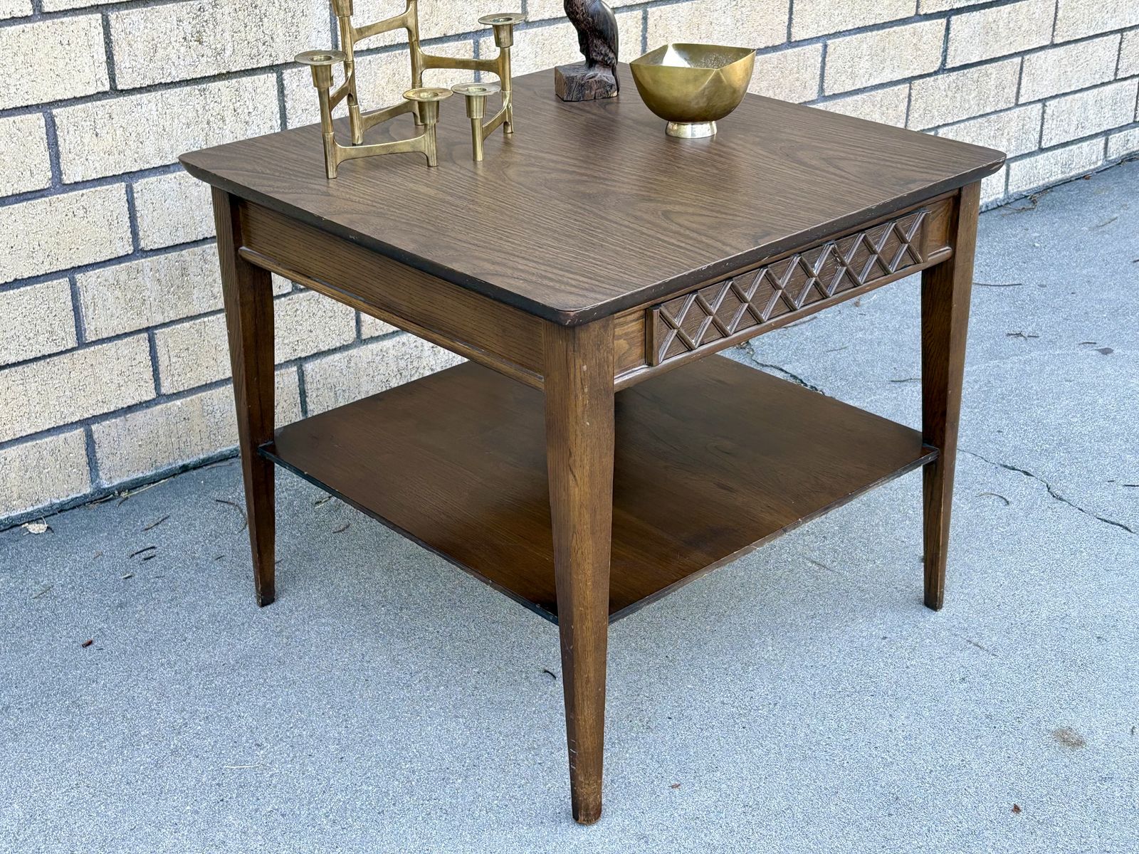 Beautiful vintage Mid Century Modern wooden side table. MCM , end table