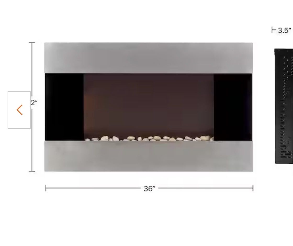 Electric fireplace wall