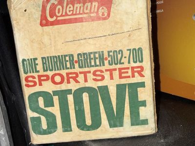 Coleman 502-700 Sportster One-Burner Green Camping Stove - Vintage Outdoor Cooker