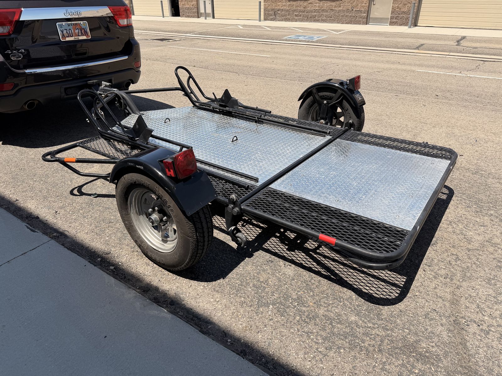 Kendon Dual Ride-Up SRL Folding Motorcycle Trailer