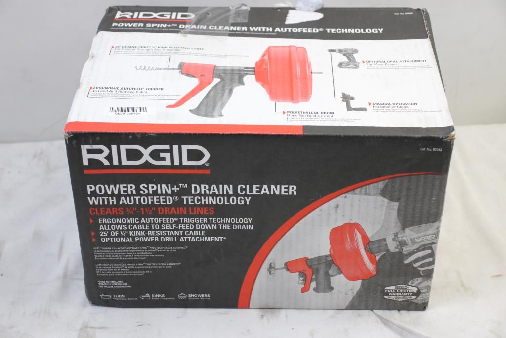 RIGID Power Spin+ Drain Cleaner
