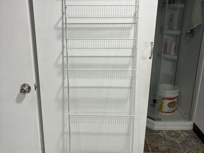 White Wire Over-the-Door Hanging Storage Rack