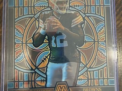 2025 Panini Mosaic Football Shedaur Sanders Rookie RC Card Browns Stained Glass