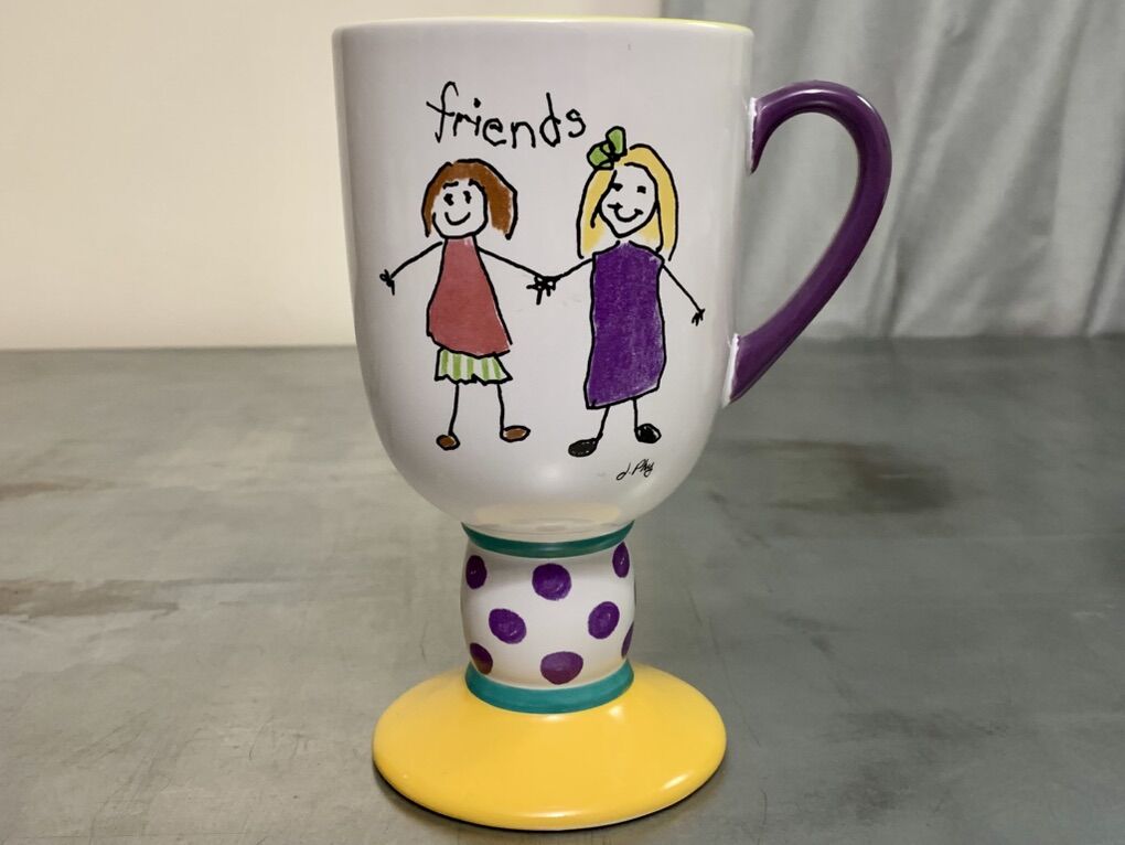 Pfaltzgraff Friends Ceramic Mug Chalice ~ Vintage