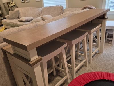 Console Table with 3 Barstools