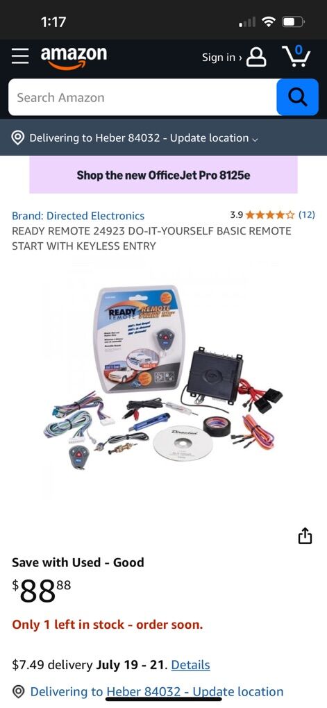 Brand New READY REMOTE START WITH KEYLESS ENTRY