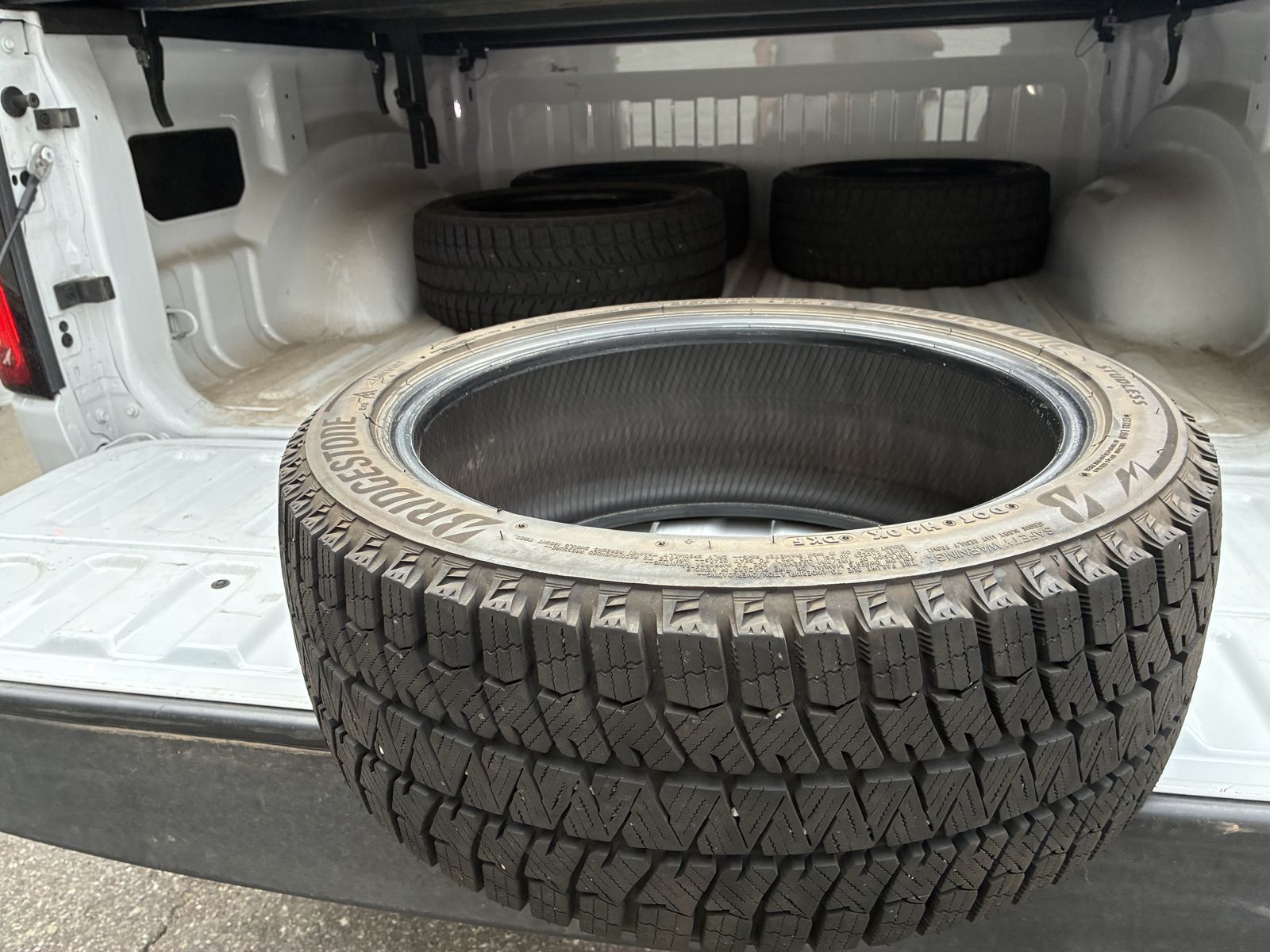 Bridgestone Blizzak WS90 215/45R17 Winter Tires on Black Wheels