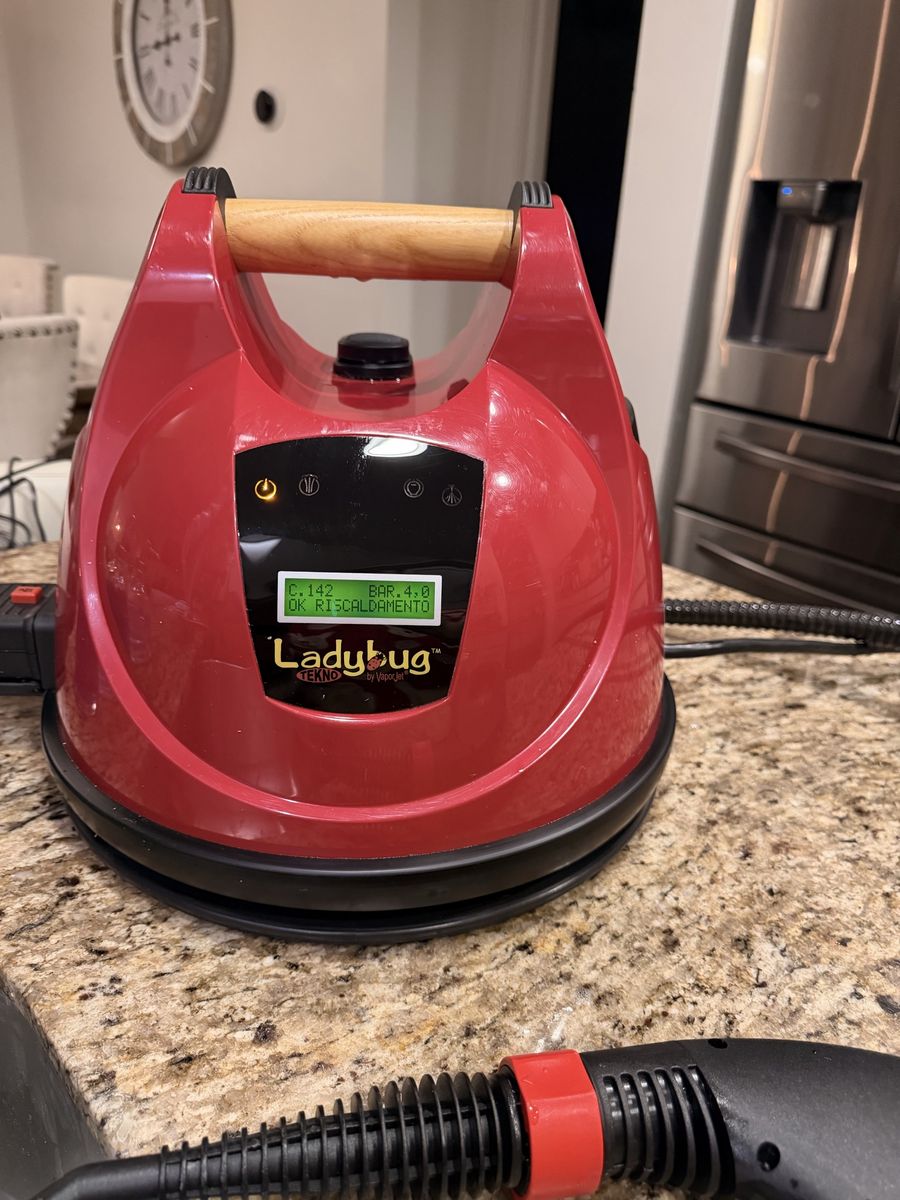 Ladybug Tekno 2350 Red Vapor Steam Cleaner with Accessories