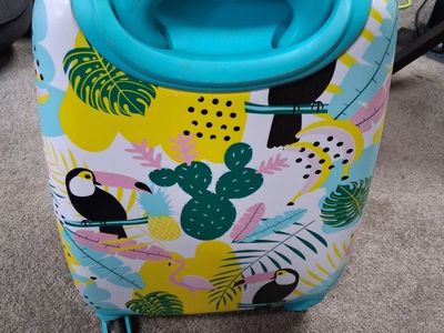 2 Super Cute Small Hard Plasic Luggage Carry on Suitcase New!